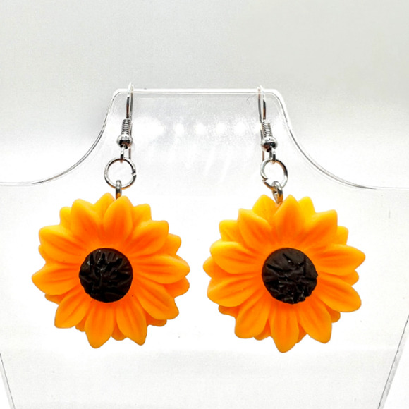 Handmade Jewelry - Sun Flower Earrings - Daisy Earrings - Spring Earrings - Summer Earrings